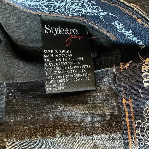 Style & Co women’s Denim Boot Cut Straight Jeans Size 8 Short, Blue - Picture 9 of 11